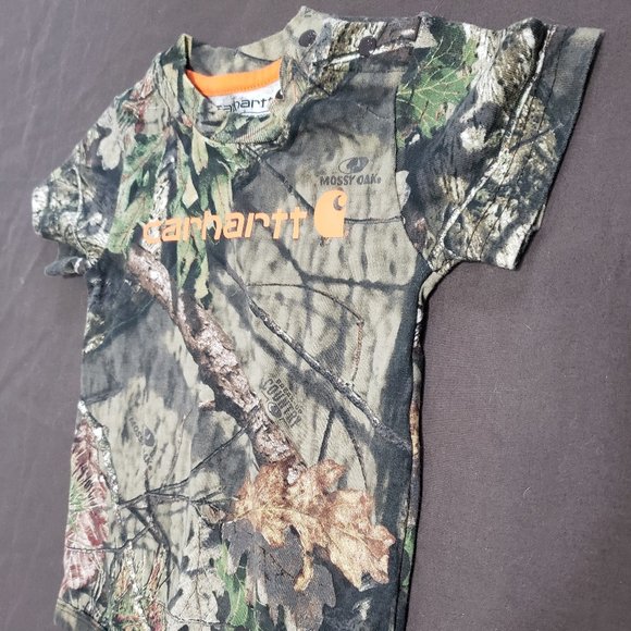 Carhartt One Piece Camo Short Sleeve Diaper Shirt 100% Cotton Size 12 Months - Picture 3 of 6